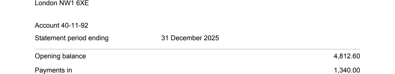The same statement dated 31 December 2025, with every other line unchanged